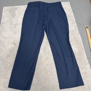 Walter Hagen Chino Pants Mens 36x30 Blue Flat Front Straight Leg Golf Casual